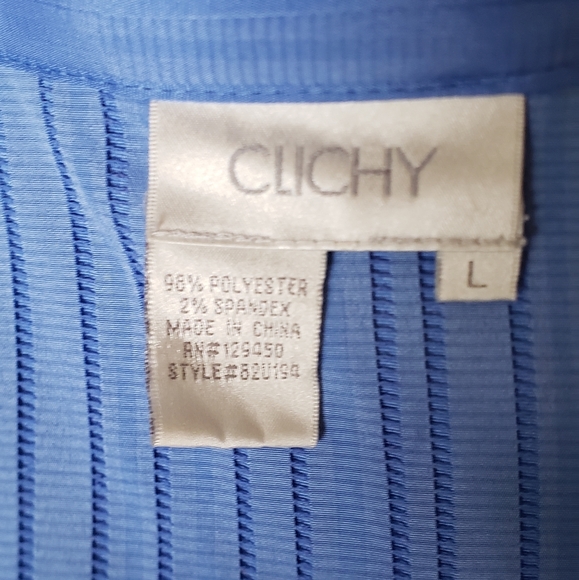 Clichy Womens Blue Top Size L - Picture 5 of 11